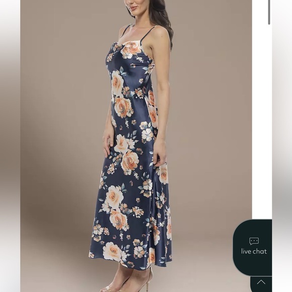 bebe Women's Satin Midi Dress Cowl Neck. Size M. MSRP $99.95 - Picture 5 of 16